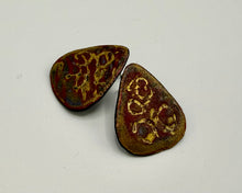 Load image into Gallery viewer, Red and Gold Guitar earrings #5
